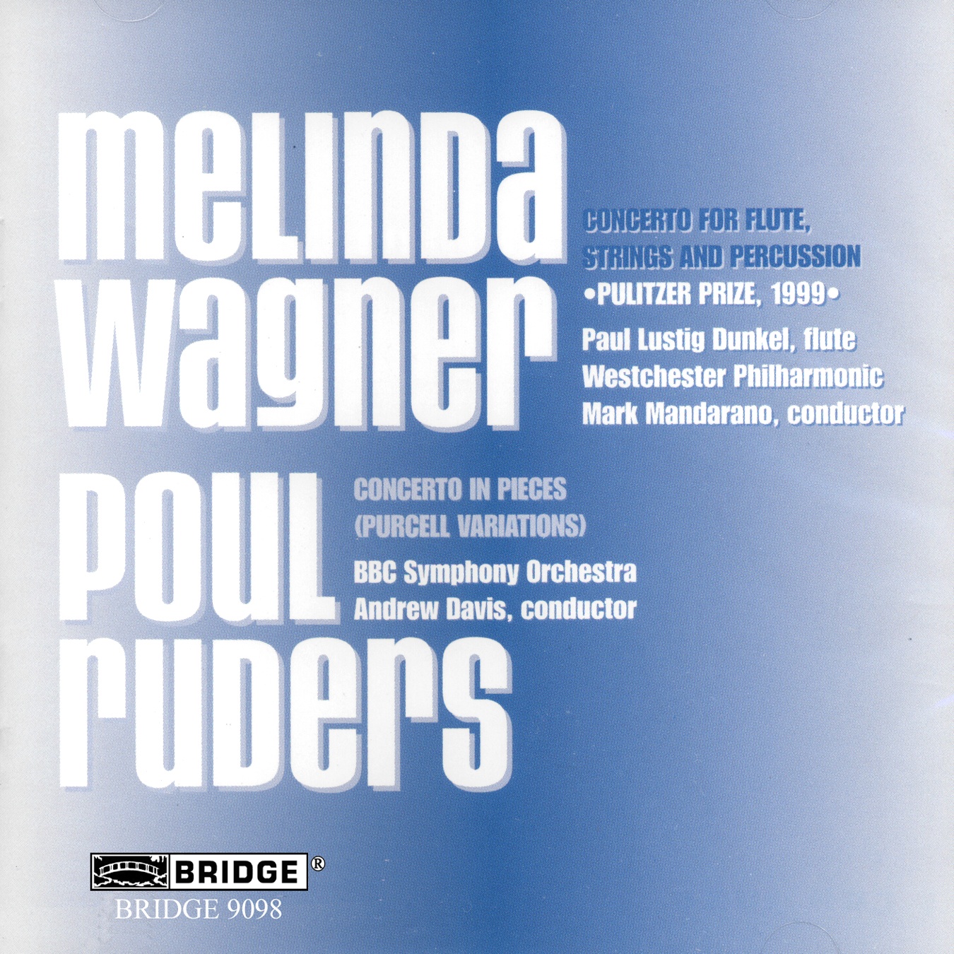 Cover: CONC. FOR FLUTE, STRINGS A. PERC. /
