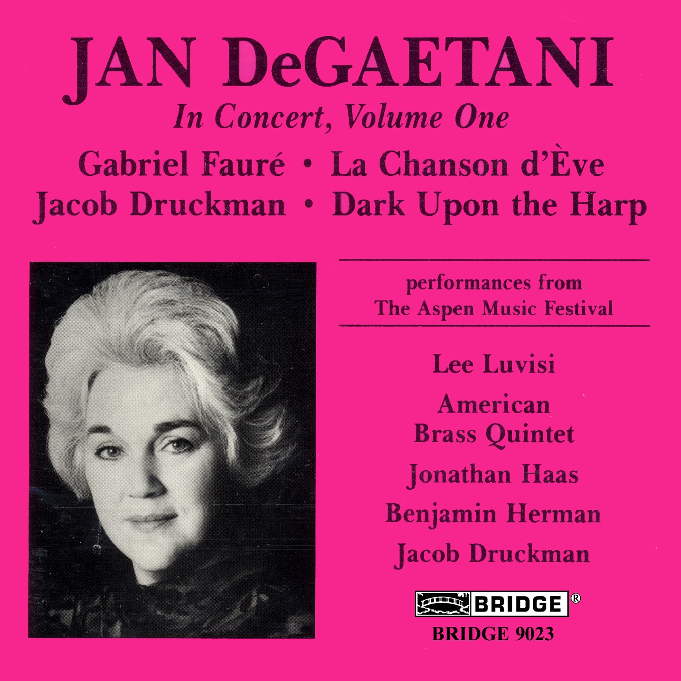 Cover: JAN DEGAETINI IN CONCERT VOLUME 1
