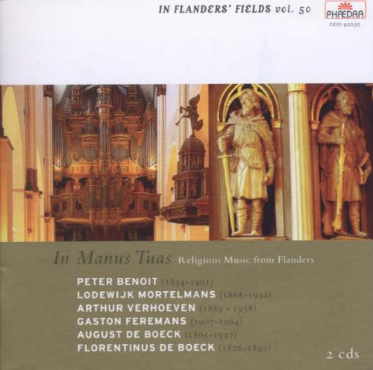 Cover: In Flanders' Fields Vol.50 (2CD) - In Manus Tuas: Religious Music from Flander