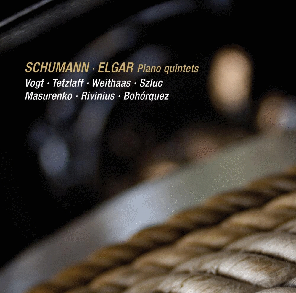 Cover: R. Schumann & E. Elgar: Piano Quintets