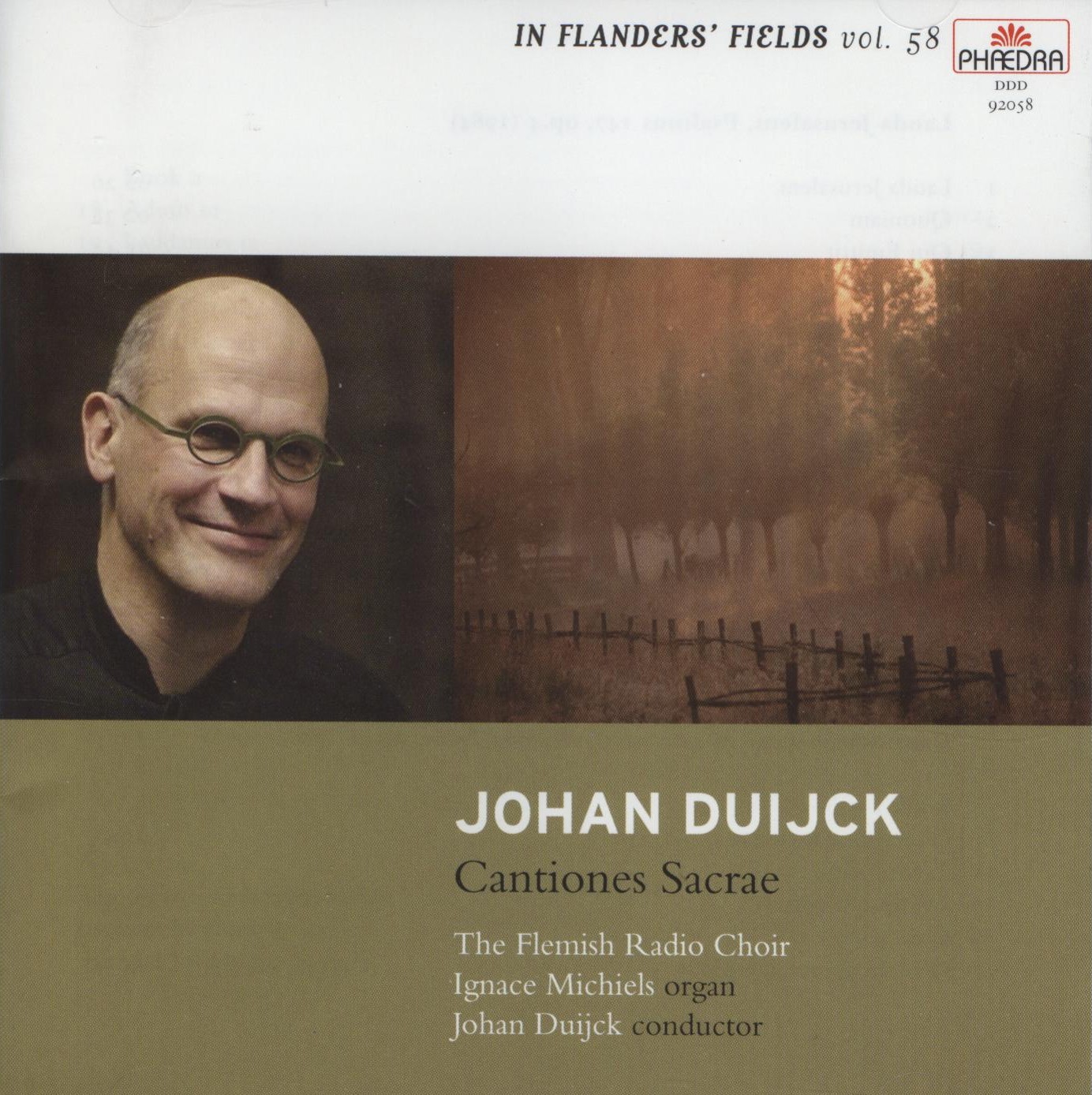 Cover: In Flanders' Fields vol.58 - Johan Duijck - Cantiones Sacrae