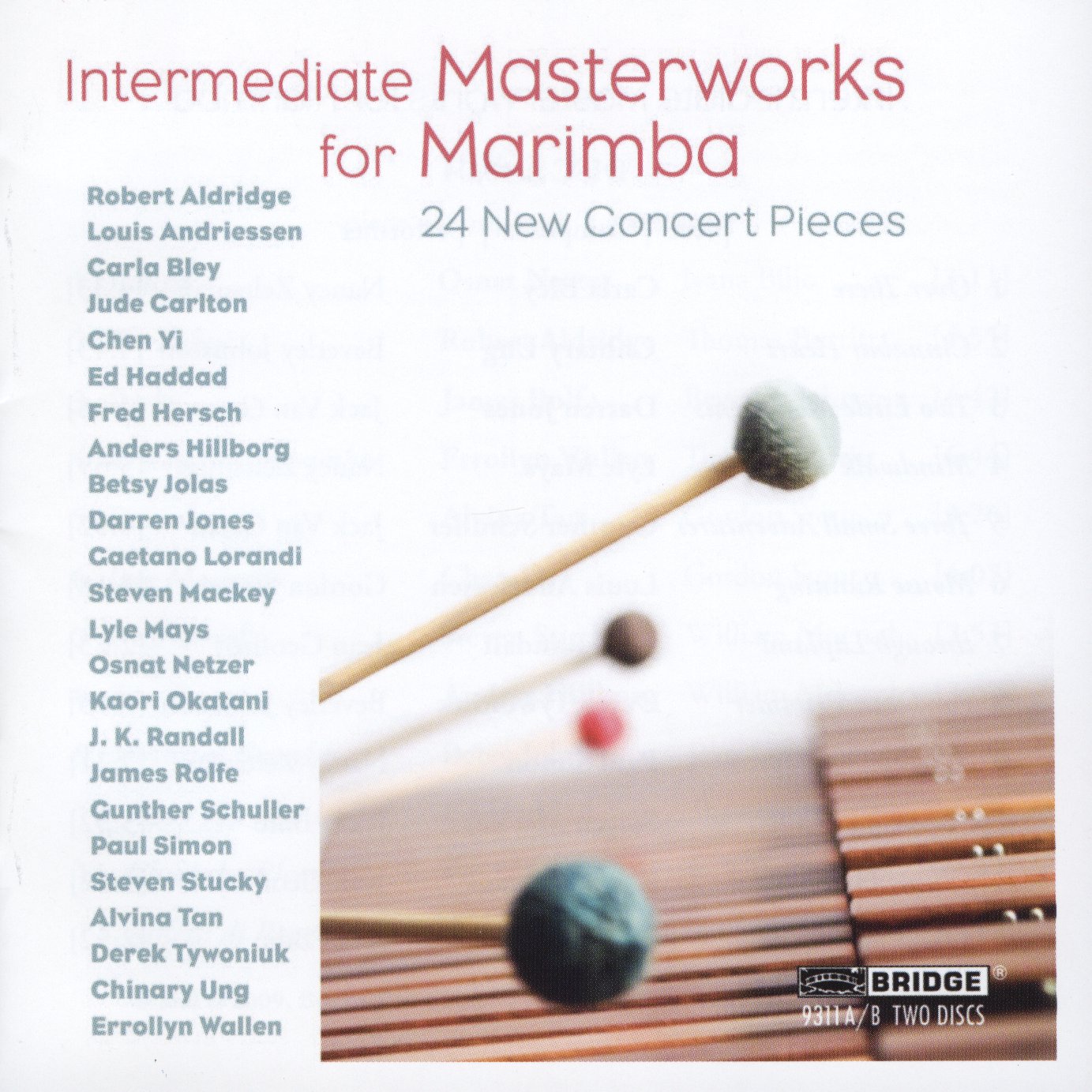 Cover: Intermediate Masterworks for Marimba