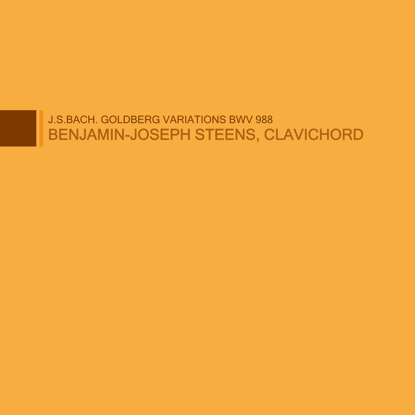 Cover: Goldberg Variations (on Clavichord)