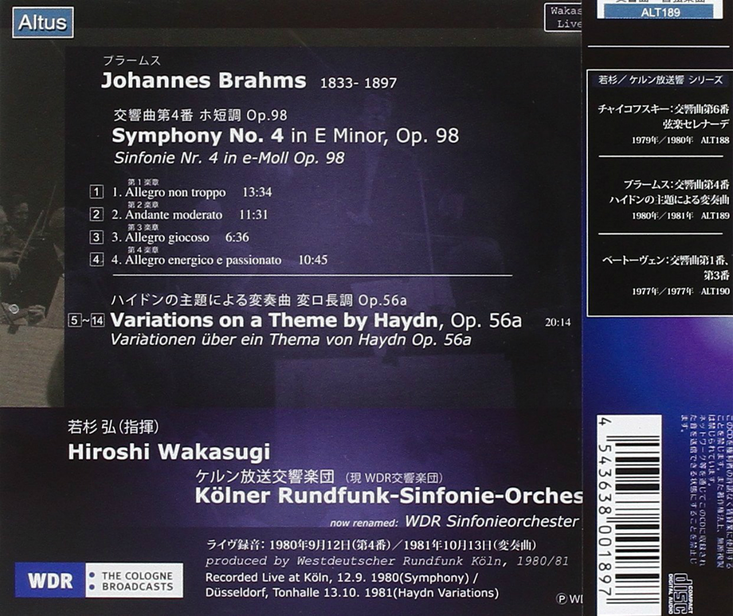 Cover: Symphony No.4/Variations on a Theme by Haydn