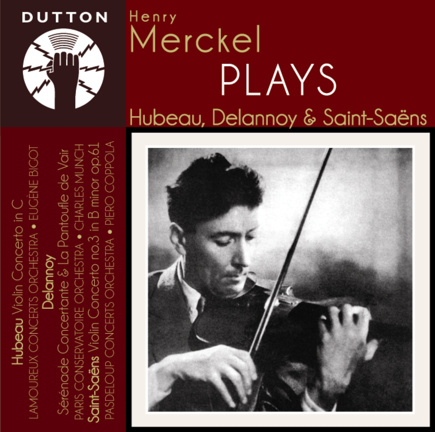 Cover: Henry Merckel plays Hubeau, Delannoy & Saint-Saëns