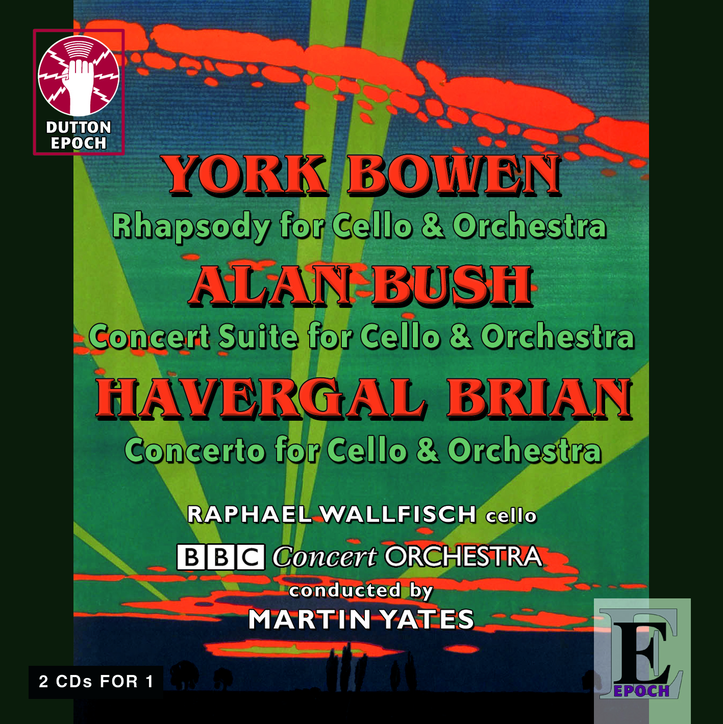 Cover: York Bowen, Alan Bush & Havergal Brian - Cello Concertos
