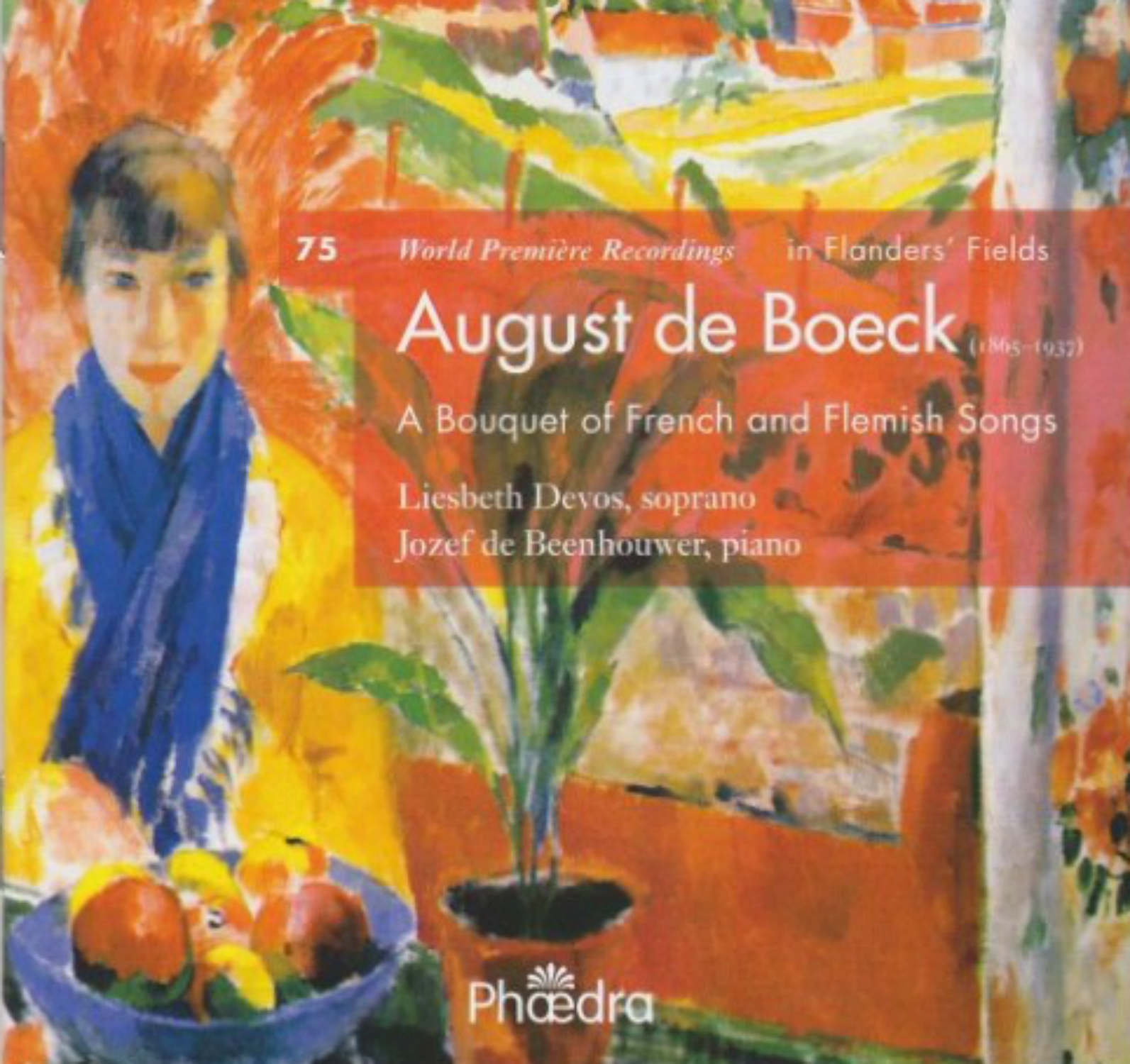 Cover: In Flanders' Fields vol.75 - August de Boeck - A Bouquet of French and Flemish Songs