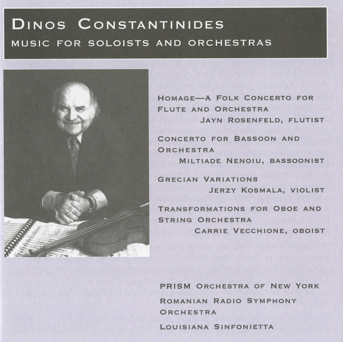 Cover: Music For Soloists And Orchestras