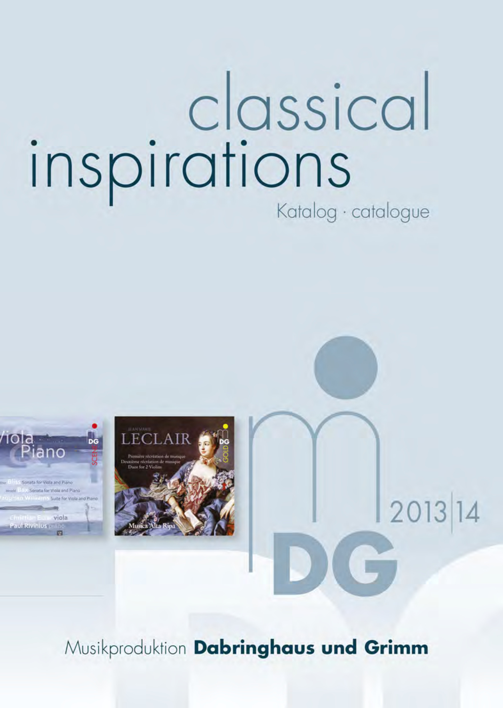 Cover: MDG's Catalogue - Classical Inspirations