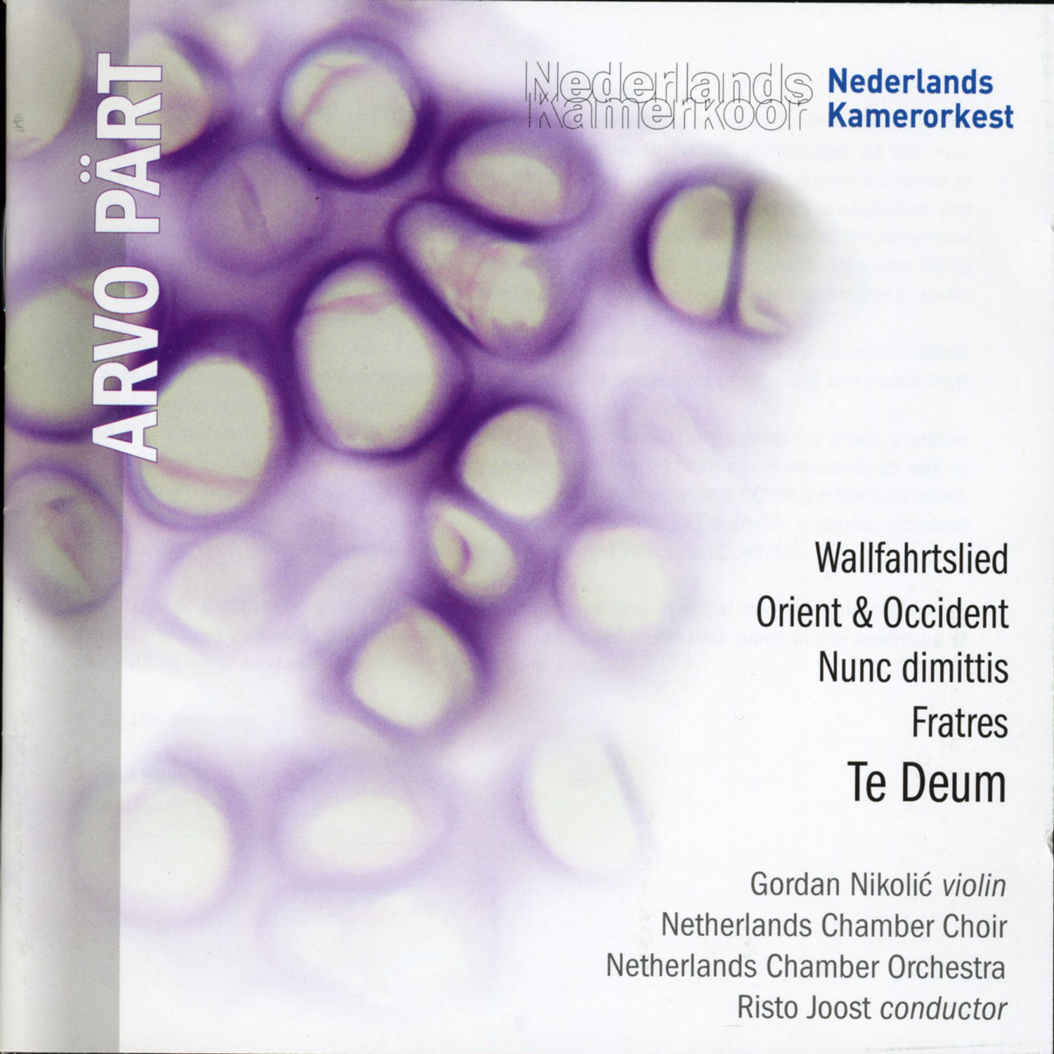 Cover: Te Deum / Fratres / Wallfahrtslied
